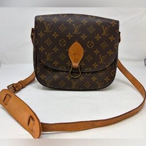 Louis Vuitton Saint Cloud GM Monogram Crossbody Bag Vintage 1989 Authentic LV